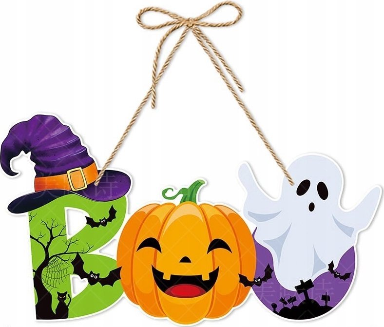 Korbi ZAWIESZKA HALLOWEEN DEKORACJA NA DRZWI ŚĆIANĘ WISZĄCA DUCH DYNIA STRASZNE 2