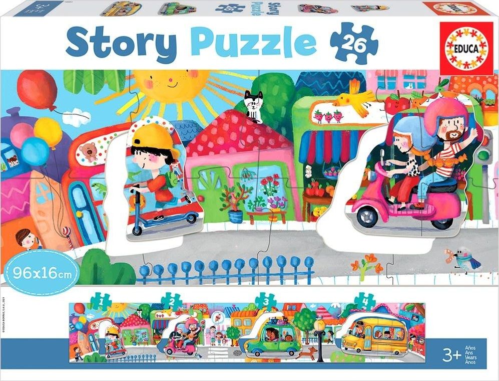 Educa Puzzle 26 Miejskie pojazdy (panorama) G3