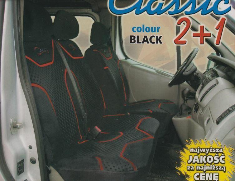 Carcommerce POKROWIEC UNIWERSALNY 2+1/DOSTAWCZY CLASSIC CZARNY