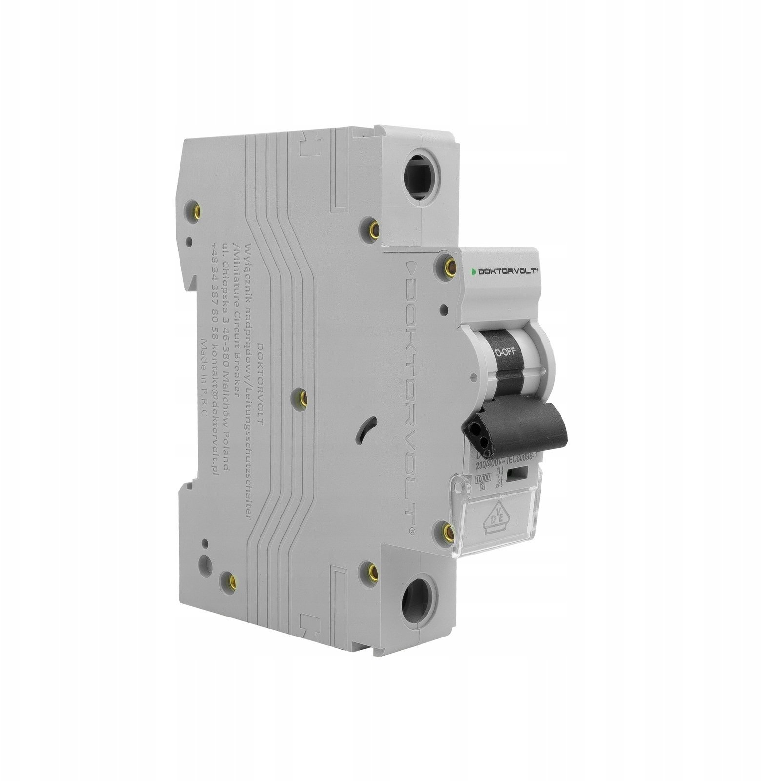 Doktorvolt Wyłącznik nadprądowy S bezpiecznik 1-fazowy B6 (B 6A) 1-biegunowy 1P (230V AC) 1-modułowy 10kA VDE