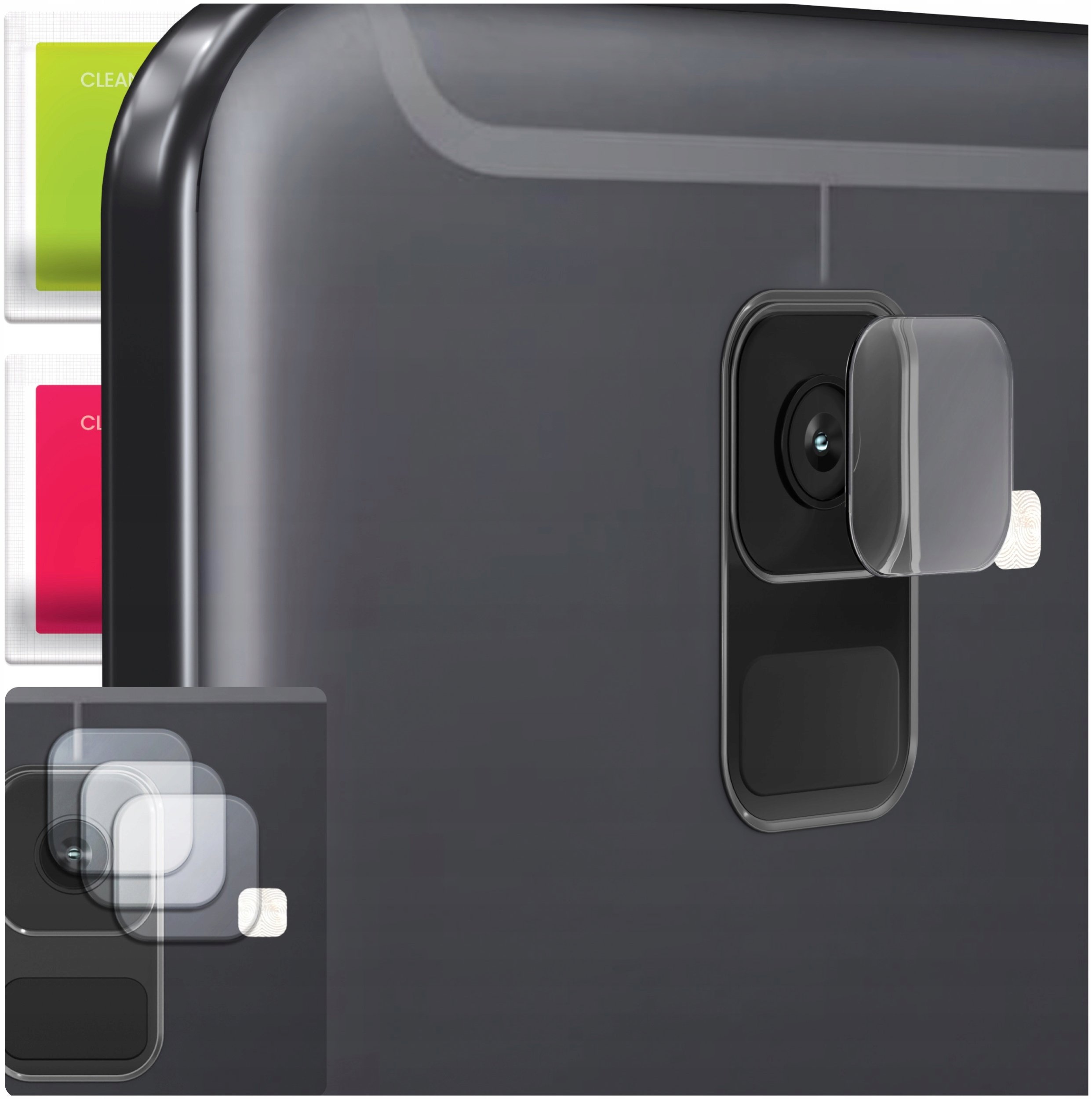 3-PAK Szkło Na Aparat Do Samsung Galaxy A6 2018 (Hartowane, Na Obiektyw)