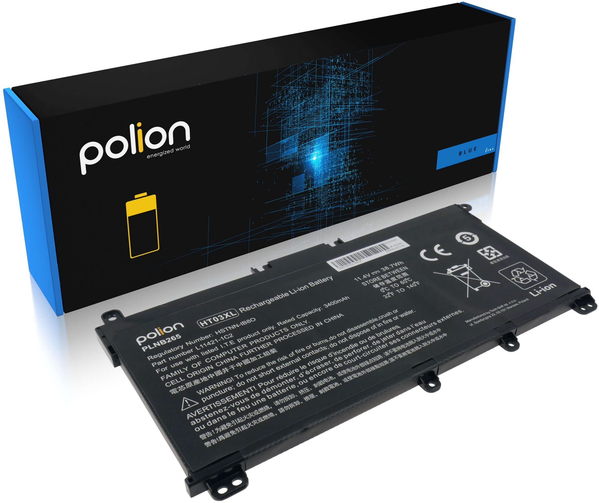 Polion PLNB265 części zamienne do notatników Bateria