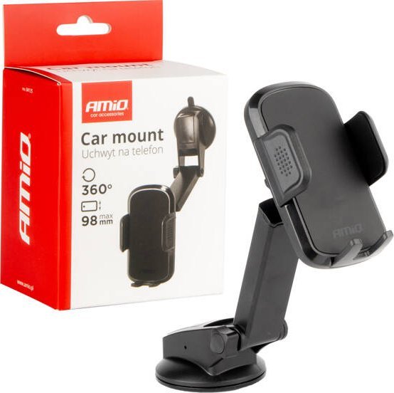 Uchwyt do samochodu na telefon szybę kokpit regulowany AMIO-04135