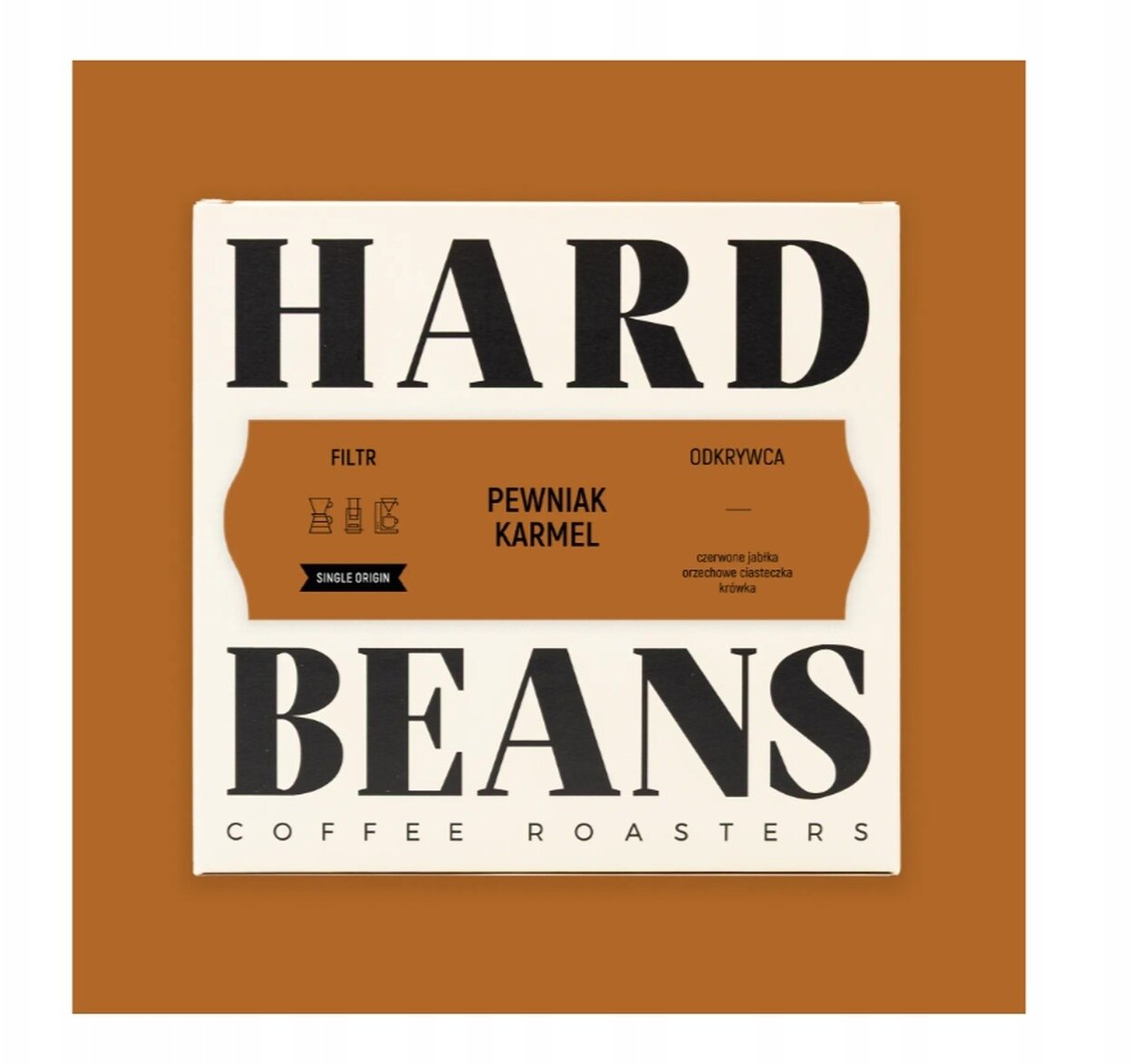Kawa ziarnista Hard Beans Coffee Kawa ziarnista Pewniak Karmel Filtr 250g