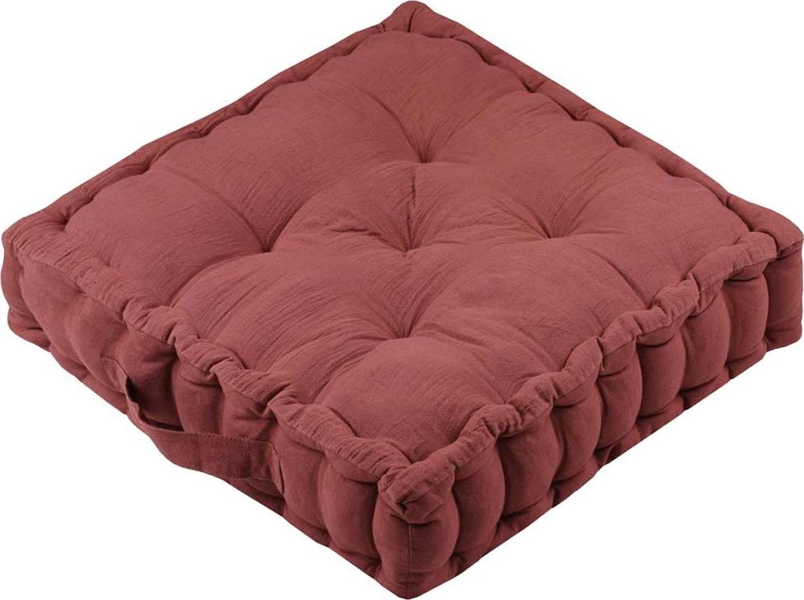 Bawełniana poduszka do siedzenia na podłodze COLINE, 45 x 45 x 10 cm