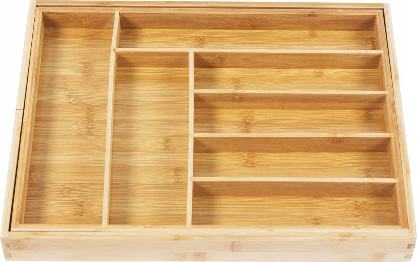 GreenBlue Rozsuwany bambusowy organizer na sztućce 325-500x430x45mm (GB379)