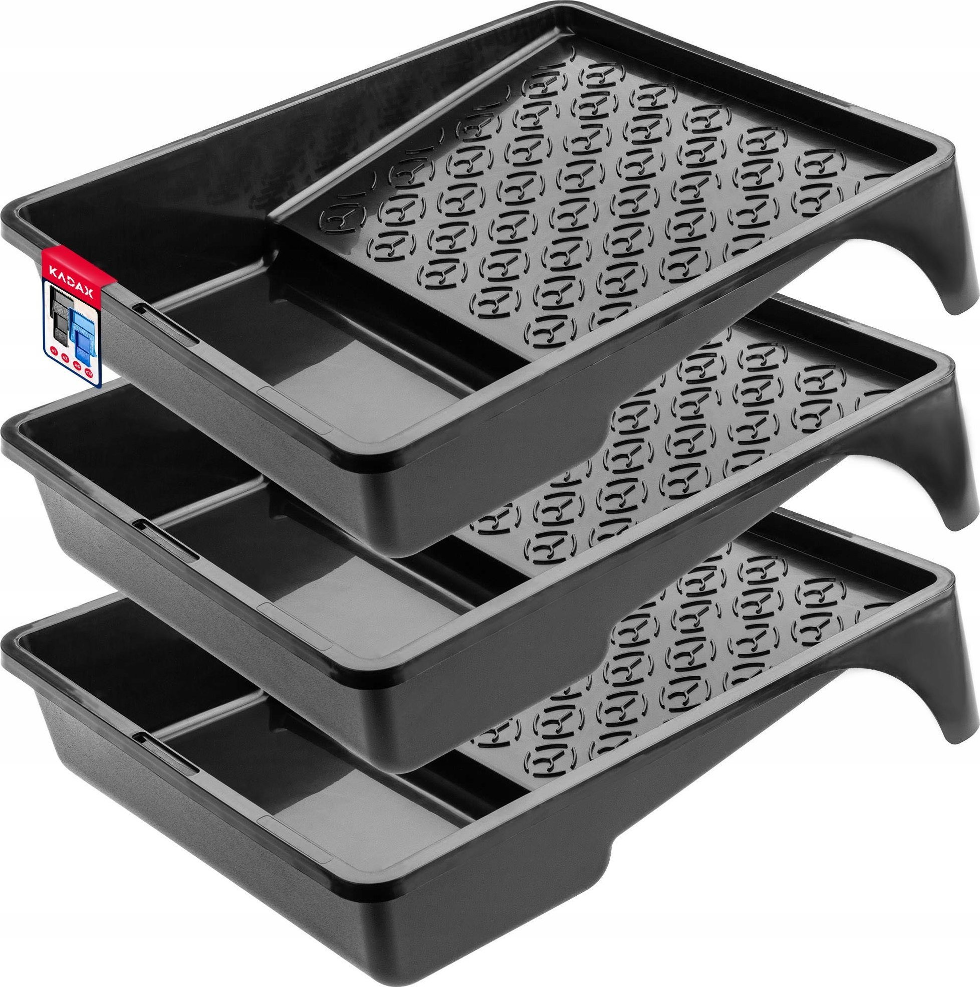 Kadax Kuweta Malarska Duża Do Wałka Farby Czarna 3szt