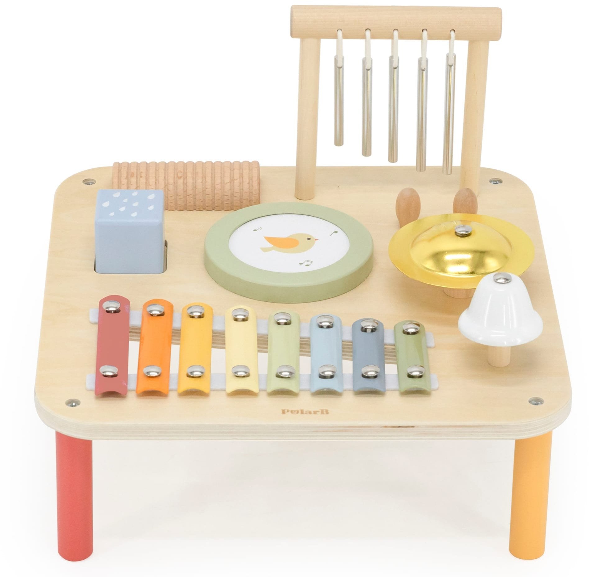 Viga Drewniany Stolik Edukacyjny Muzyczny Sensoryczny 7W1