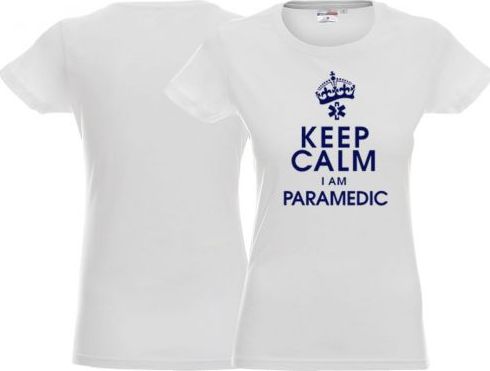 LPP - Promostars Koszulka damska KEEP CALM I AM PARAMEDIC biała