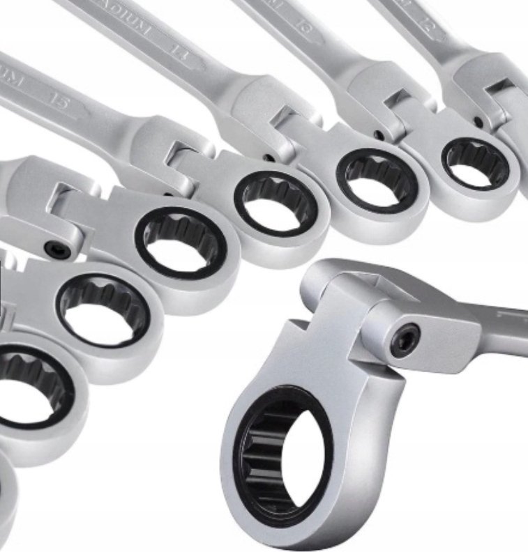 Korbi KLUCZ PŁASKO-OCZKOWY Z GRZECHOTKĄ ŁAMANY 14mm