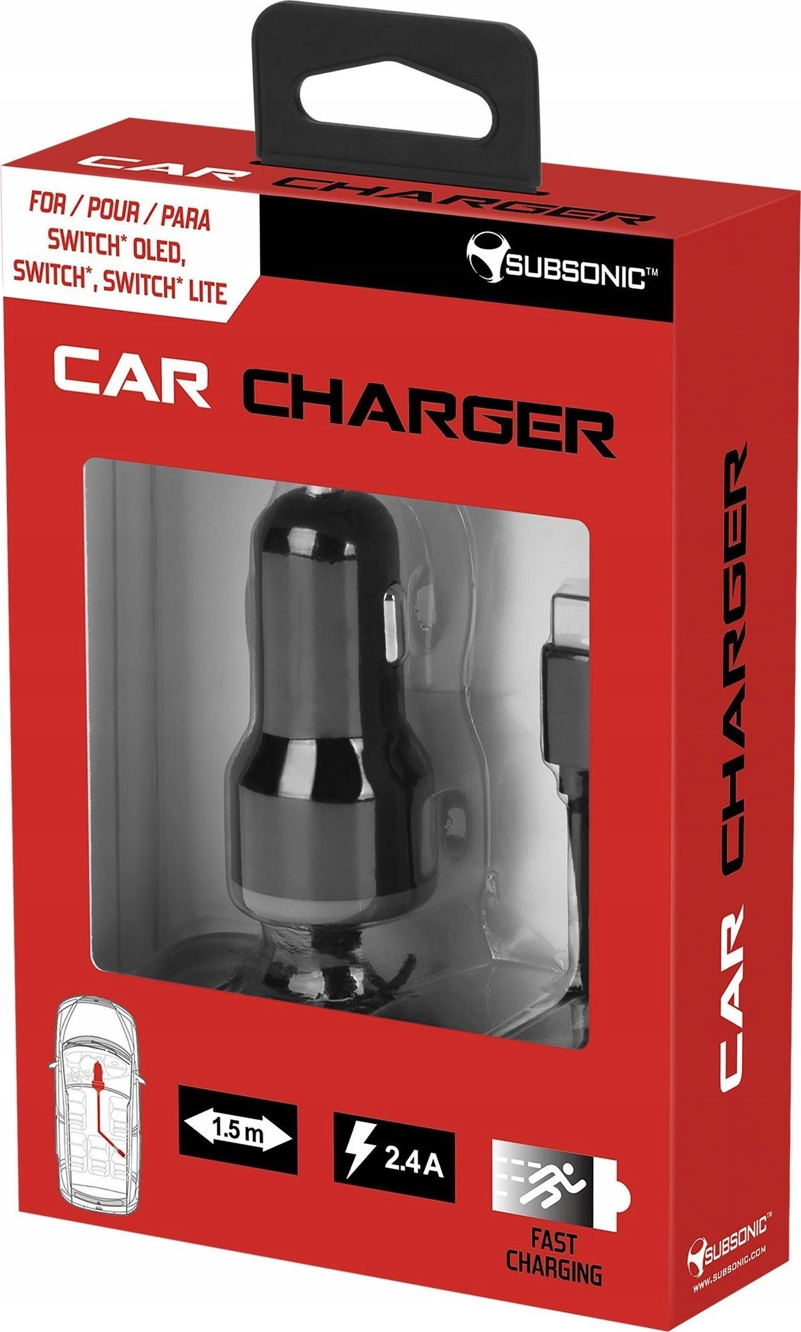 Subsonic Ładowarka Samochodowa Do Nintendo Switch / Lite / Oled / Sa5408