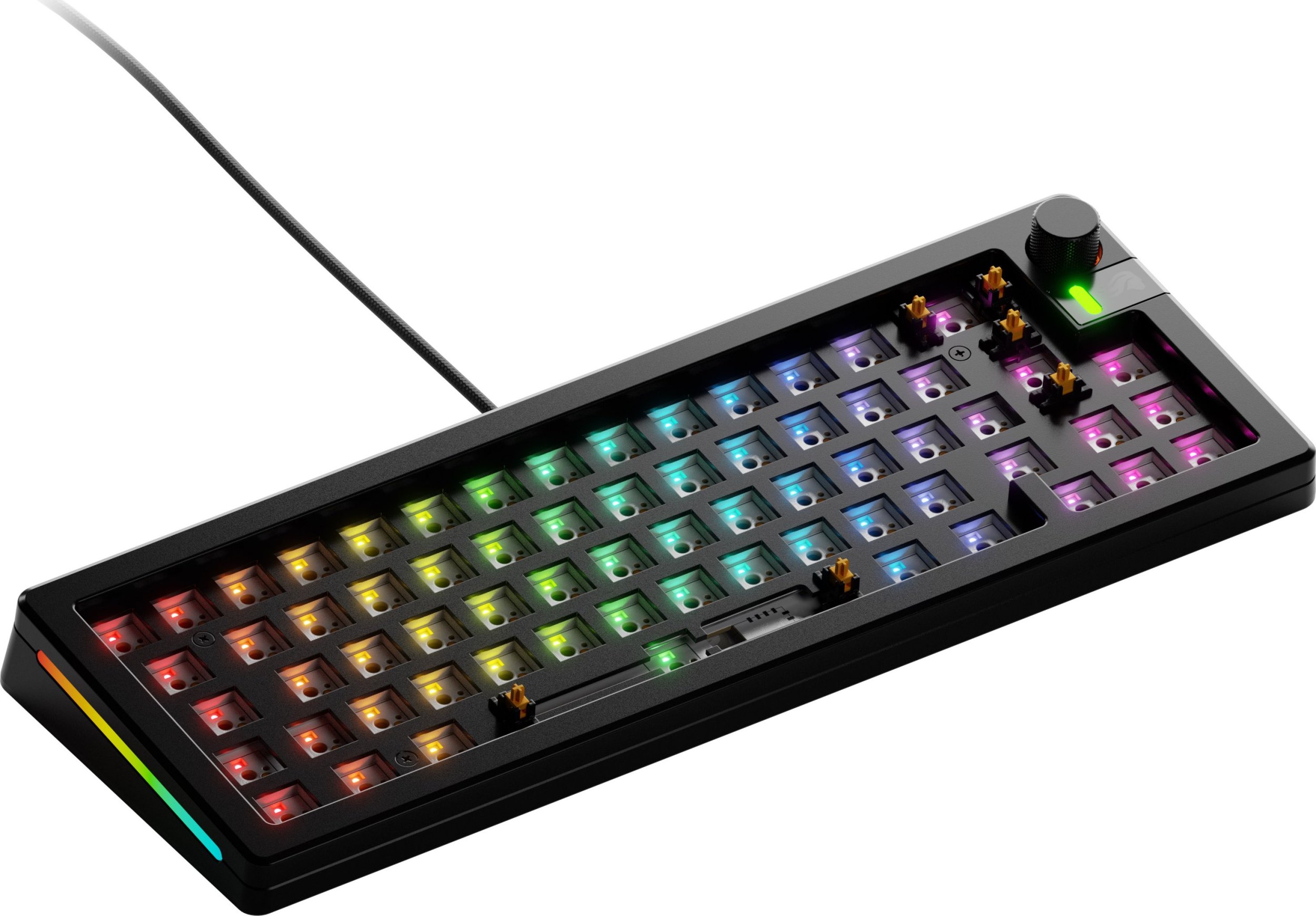 Klawiatura Glorious Glorious GMMK 3 Pro 65 % Custom Gaming-Tastatur - Barebone, ISO-Layout, schwarz