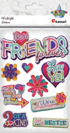 Titanum Naklejki papierowe 3D friends mix 10szt