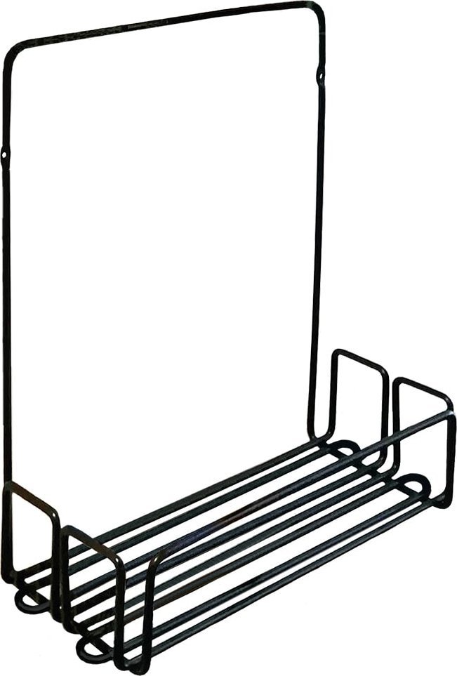 Sepio Wisząca CZARNA półka łazienkowa pod prysznic w stylu LOFT