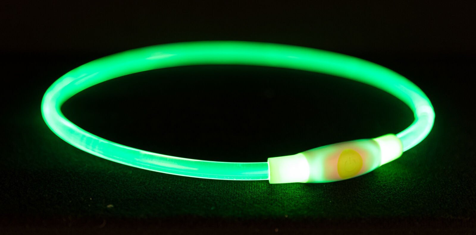 Trixie Flash light ring USB, S–M: 40 cm/ø 8 mm, grøn