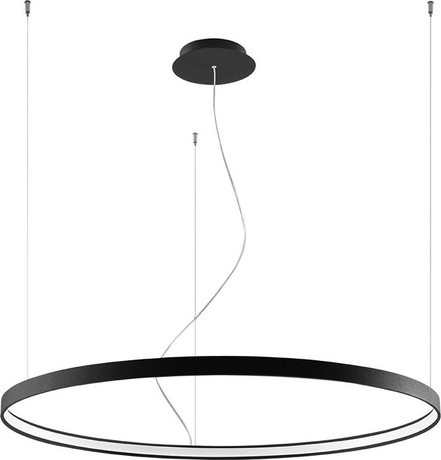 Lampa wisząca Lumes Czarna lampa wisząca LED ring - EXX230-Riwas