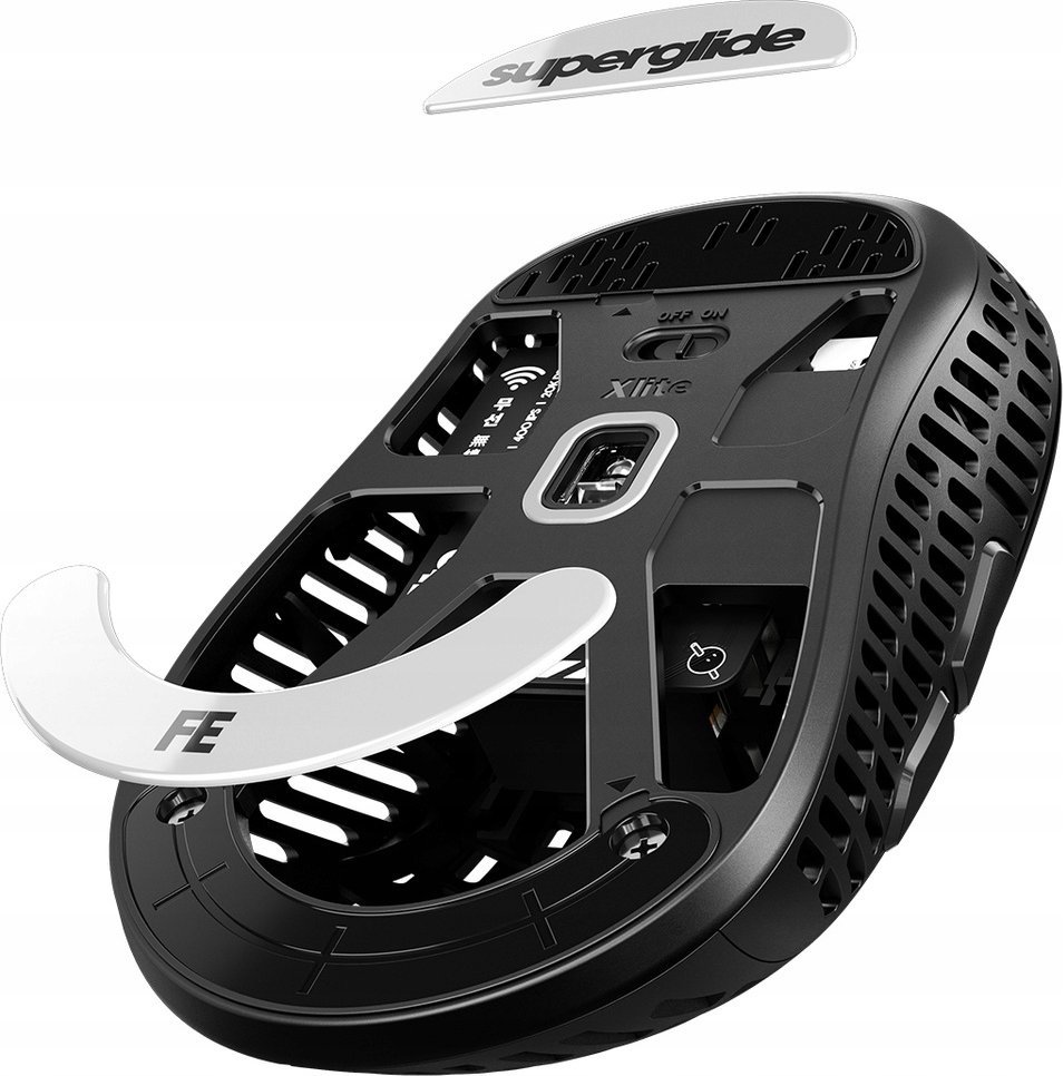 Superglide Glass Skates Pulsar Xlite White (Balti) Pakaitiniai Mouse feet