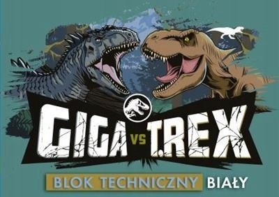 Teka Blok rysunkowy A4/10K biały Jurassic Park
