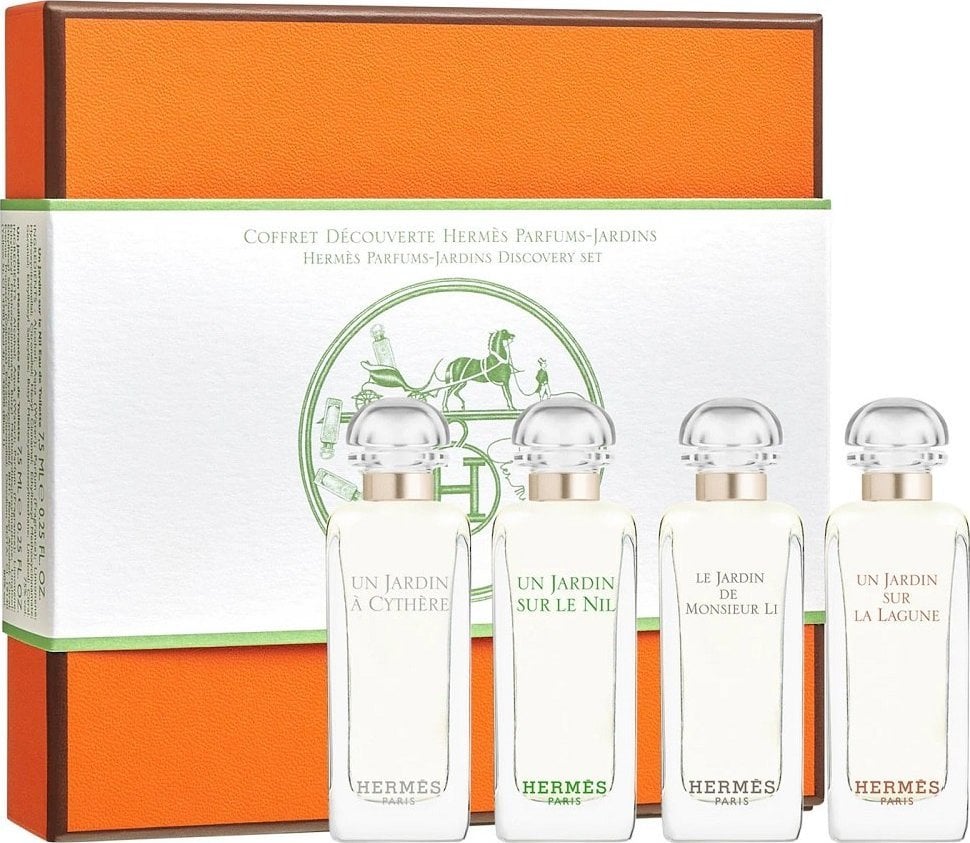 Hermès HERMES SET (UN JARDIN SUR LA LAGUNE EDT/S + UN JARDIN A CYTHERE EDT/S + UN JARDIN SUR LE NIL EDT/S + LE JARDIN LE MOUNSIEUR LI EDT/S 4 X 7,5ML