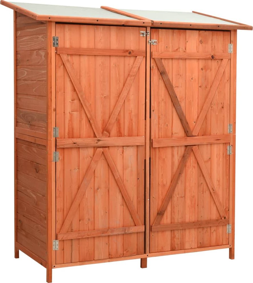 vidaXL Szopa ogrodowa 140x75x160 cm lite drewno jodłowe