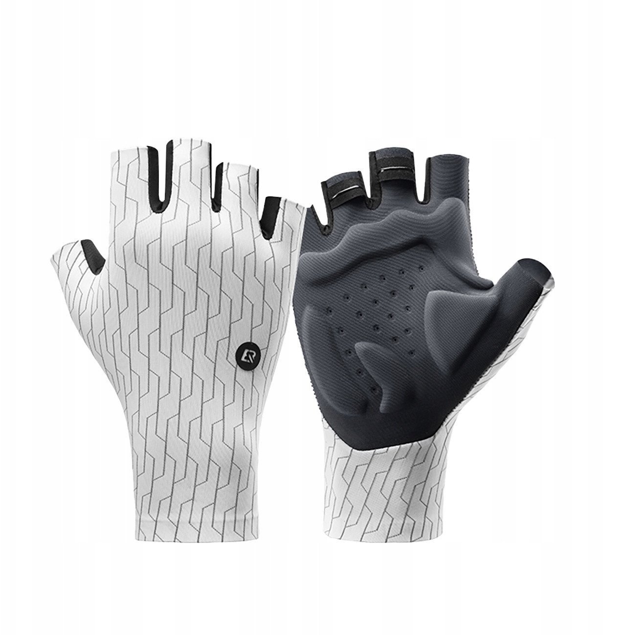 Rękawiczki kolarskie Rockbros szosowe rozmiar: S - biało-czarne