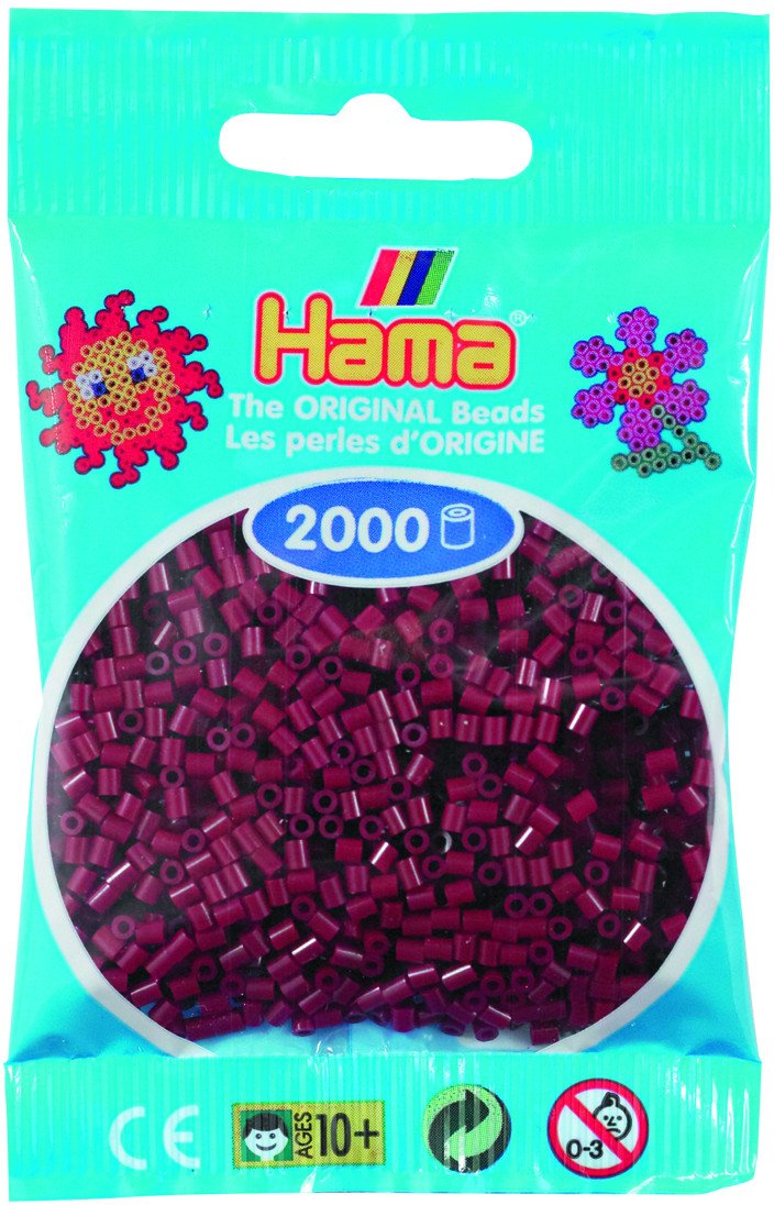 Hama mini perler 2000 stk. burgundy