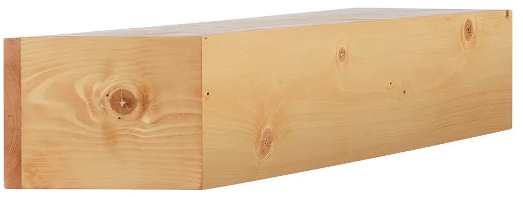 Półka na Kominek 182 cm Drewniana Sosnowa Wisząca do Salonu Rustykalna