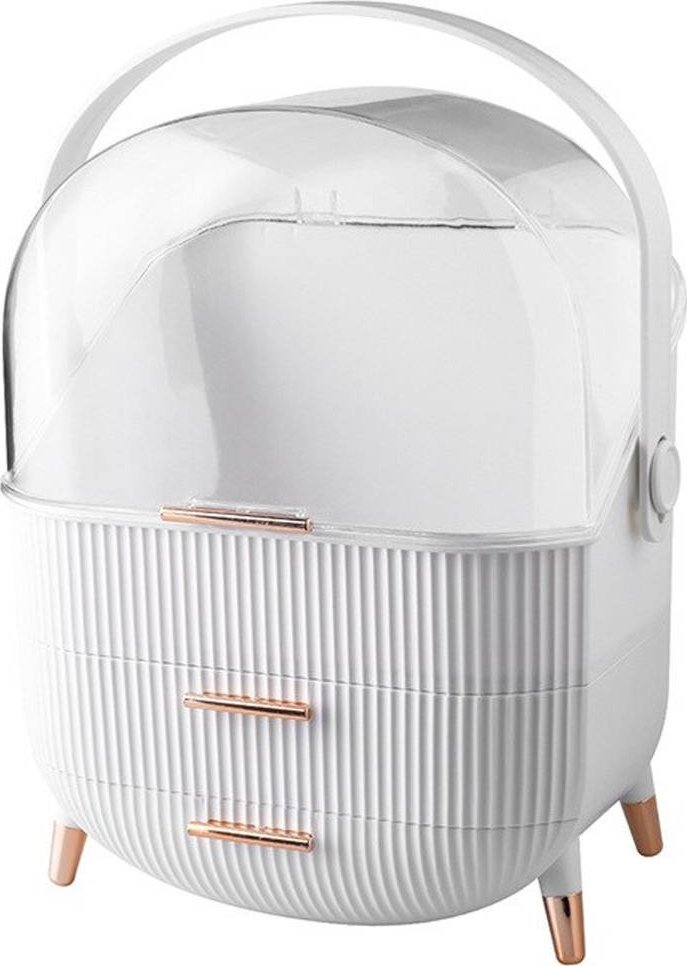 Strado Szkatułka organizer kuferek na kosmetyki biżuterię (Biała)