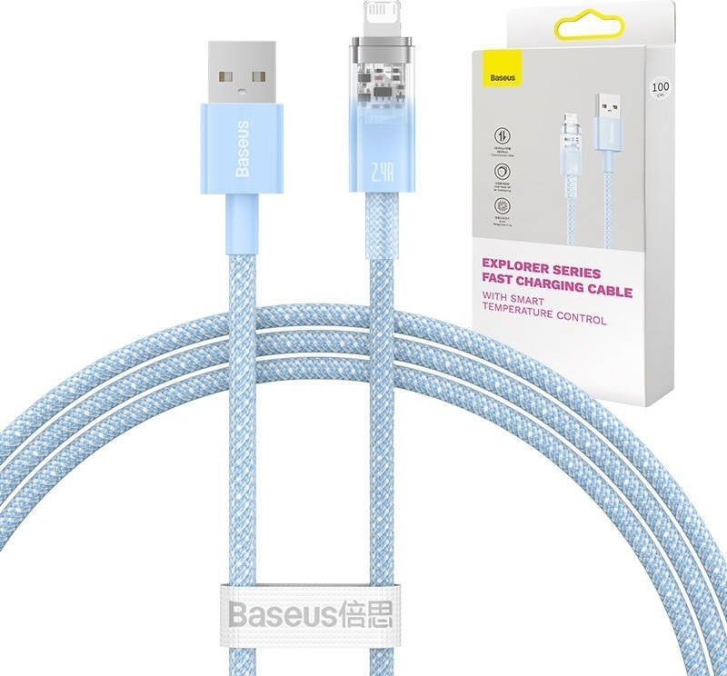 Kabel USB Baseus USB-A - Lightning 1 m Niebieski (CATS010003)