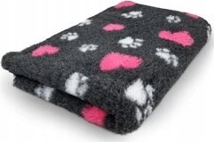 Goldie Blox GOLDIE DRYBED 50x38 ODCIEŃ SZAREGO BIAŁA ŁAPA SERCE