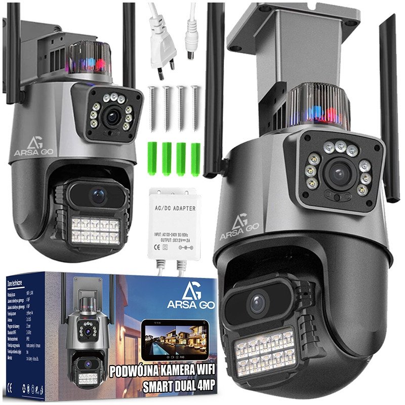 KAMERA ZEWNĘTRZNA WIFI OBROTOWA IP ARSA GO