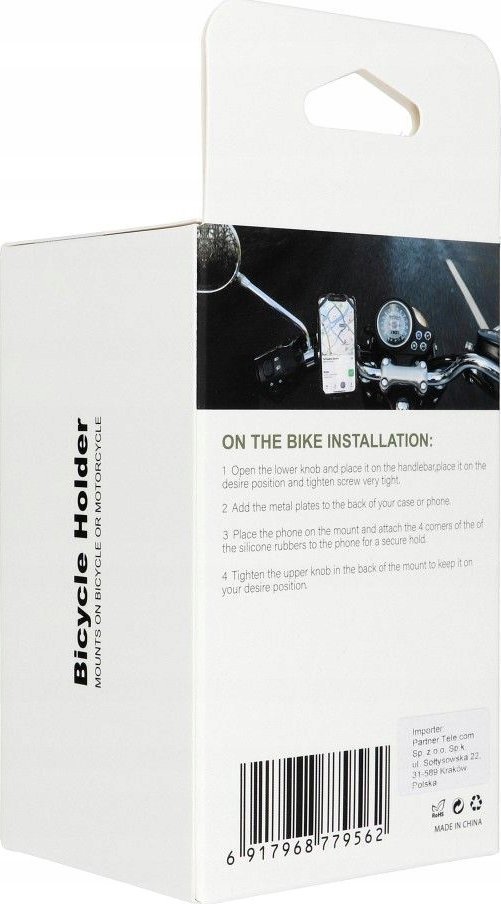 OEM Uchwyt rowerowy PREMIUM magnetyczny na kierownicę M4S-MB3 czarny