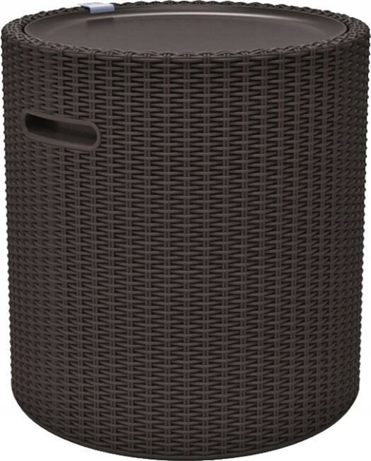 Keter Stolik ogrodowy Curver Keter Cool Stool brązowy z funkcją schowka