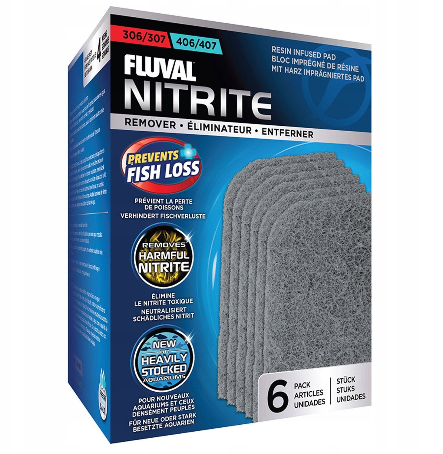 Fluval Wkład redukujący azotany 307/407 Nitrite Remover, 6szt./op.