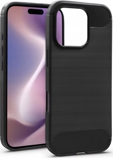 Hurtel Etui silikonowe Carbon Case do iPhone 16 Pro - czarne