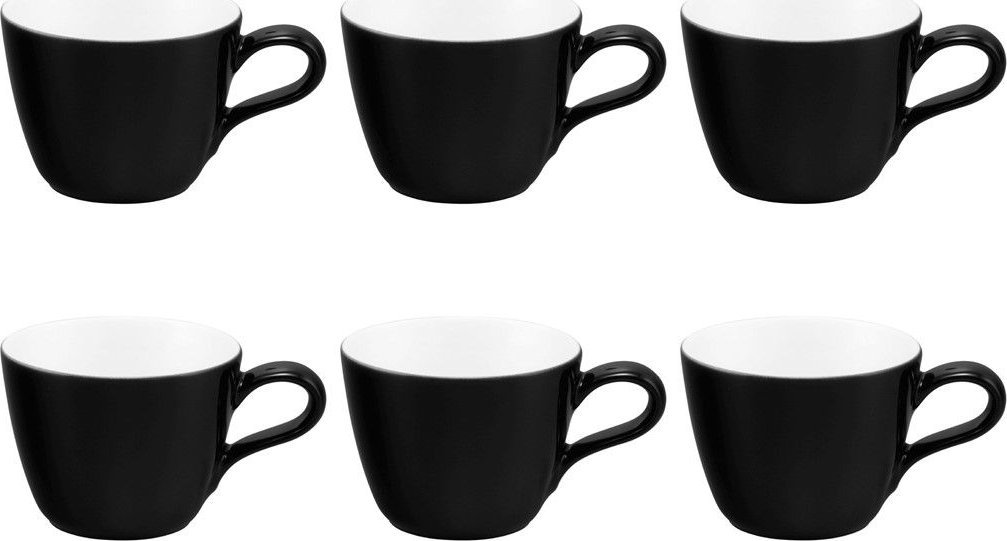 Zestaw 6 filiżanek do espresso 90 ml czarny - porcelana Seltmann Weiden