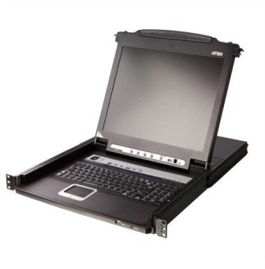 Przełącznik Aten Przełącznik KVM LCD CL5708MW o szerokości 43 cm, USB-PS/2, VGA, 8 portów, układ CH