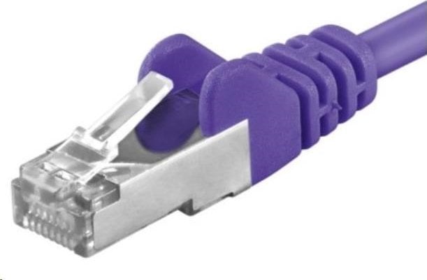 PremiumCord PREMIUMCORD Patch kabel CAT6a S-FTP, RJ45-RJ45, AWG 26/7 0,25m fialová