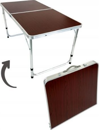 kontrast Stół kempingowy turystyczny składany kolor ciemne drewno