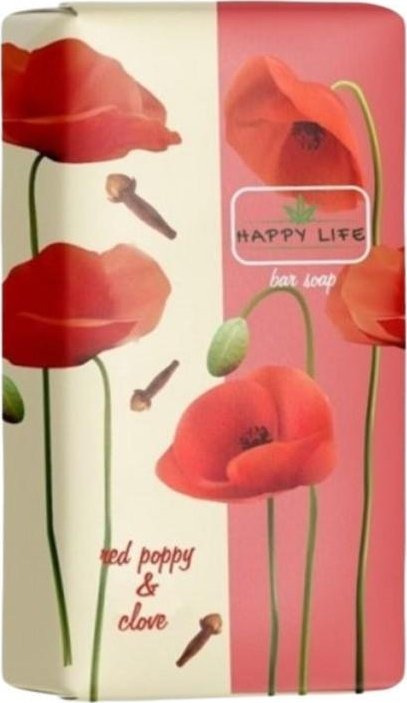 Slobozanskij Milovar Happy Life mydło toaletowe Czerwony mak i goździk, 180 g
