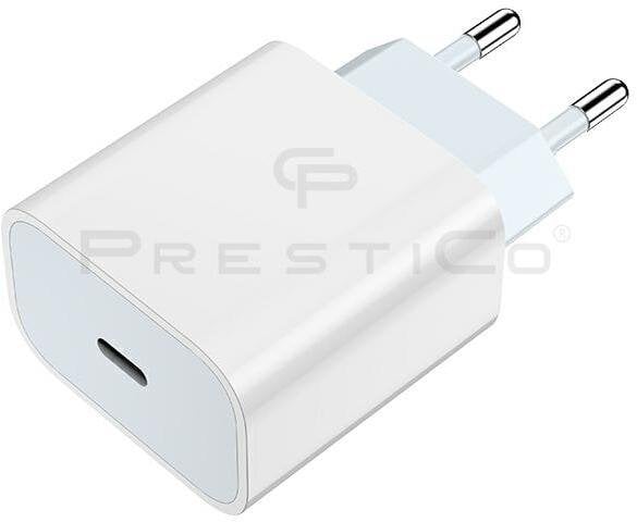 Ładowarka Prestico szybka ładowarka sieciowa / adapter USB-C 20W PD white bulk LAD_F8/bulk (5904643022328)