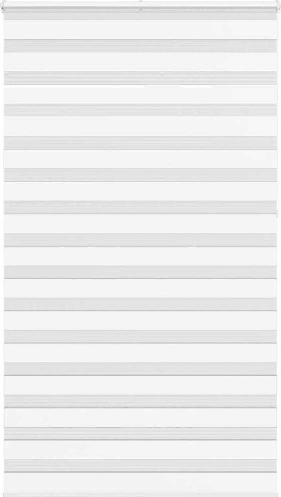 Roleta zebra, biała, szerokość tkaniny 125,9 cm, poliester