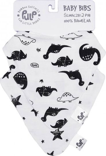 Pulp Śliniak Dinozaury-Gwiazdki biały 2 szt.