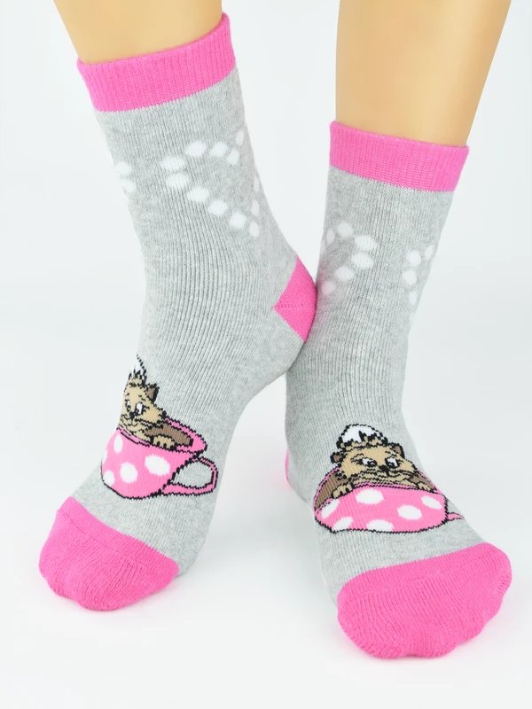 Skarpety dziewczęce frotte wzorzyste ABS SF006-G-02A EUR 27-30