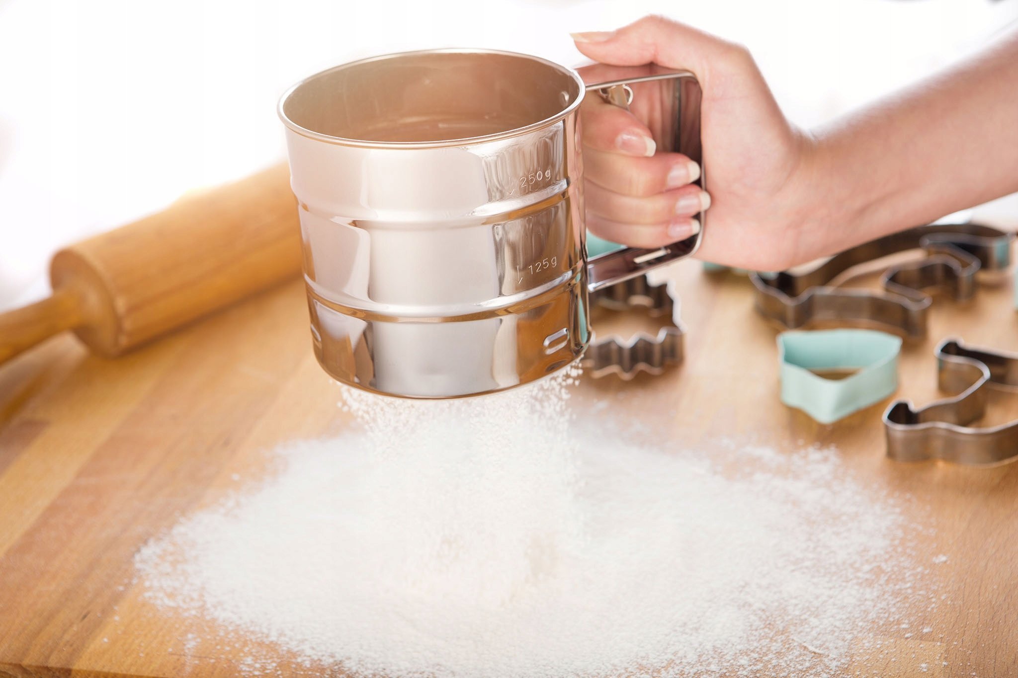 Kadax Przesiewacz Do Mąki Cukru Pudru Sitko Stal 250G