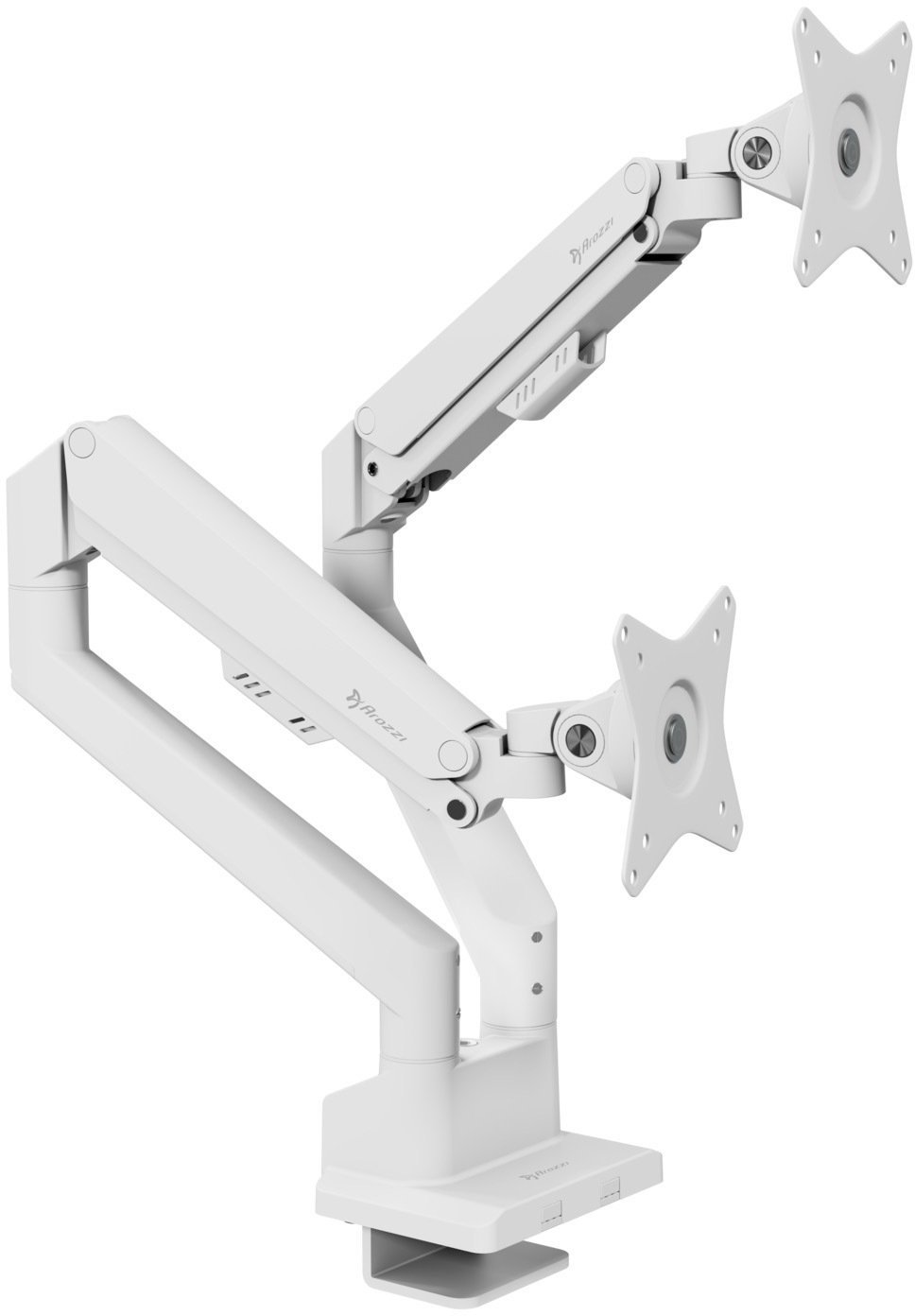Arozzi Alzare Neo Duo - Gas Spring Monitor Arm - White