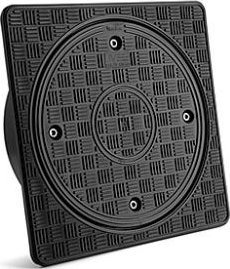 Karmat Pokrywa polipropylenowa teleskopowa klasa A15 (1,5t) DN 315mm, kwadratowa, na rurę gładką, do kanalizacji sanitarnej