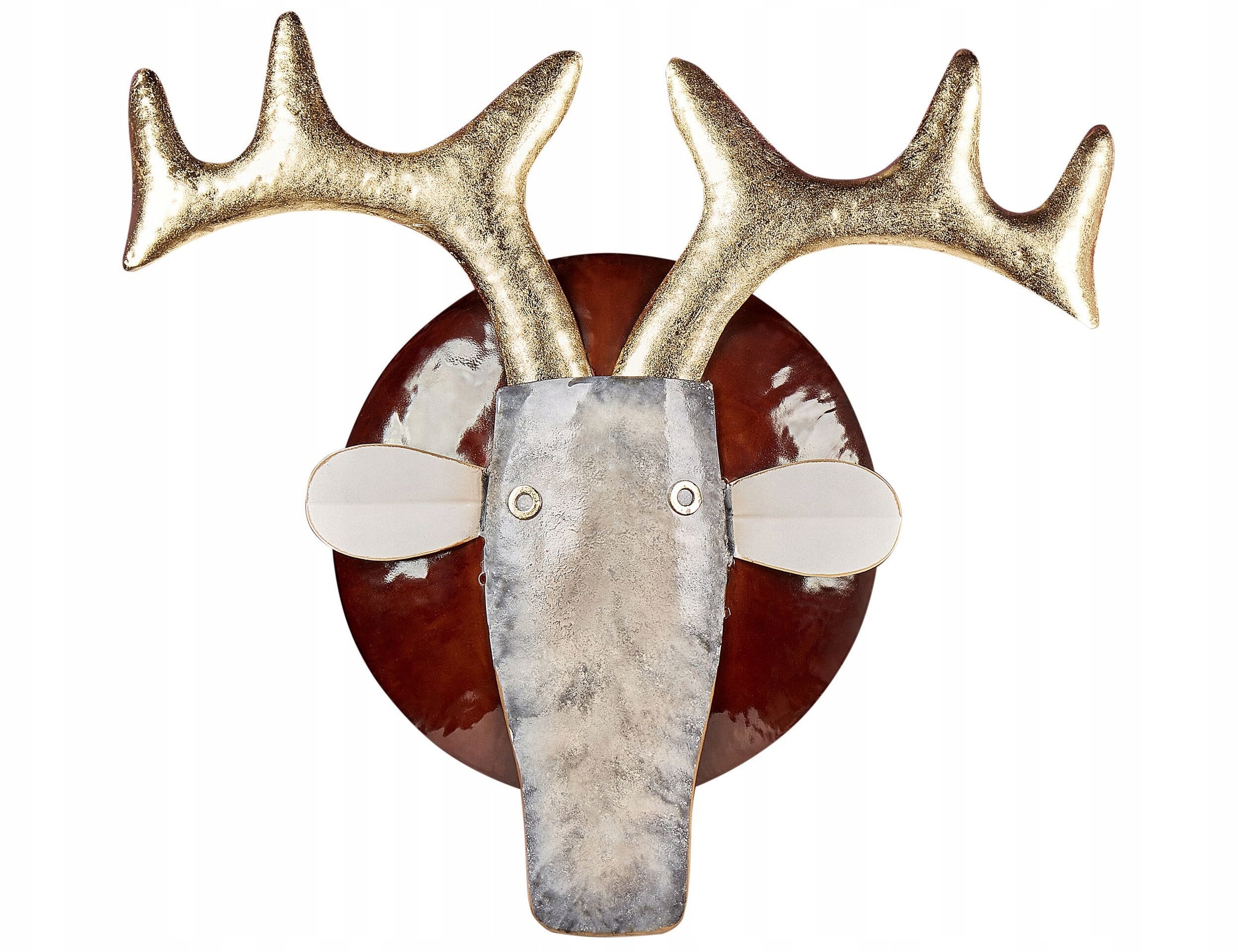 Beliani Dekoracja ścienna Byk FLUORINE Metal Kolorowy 54 cm