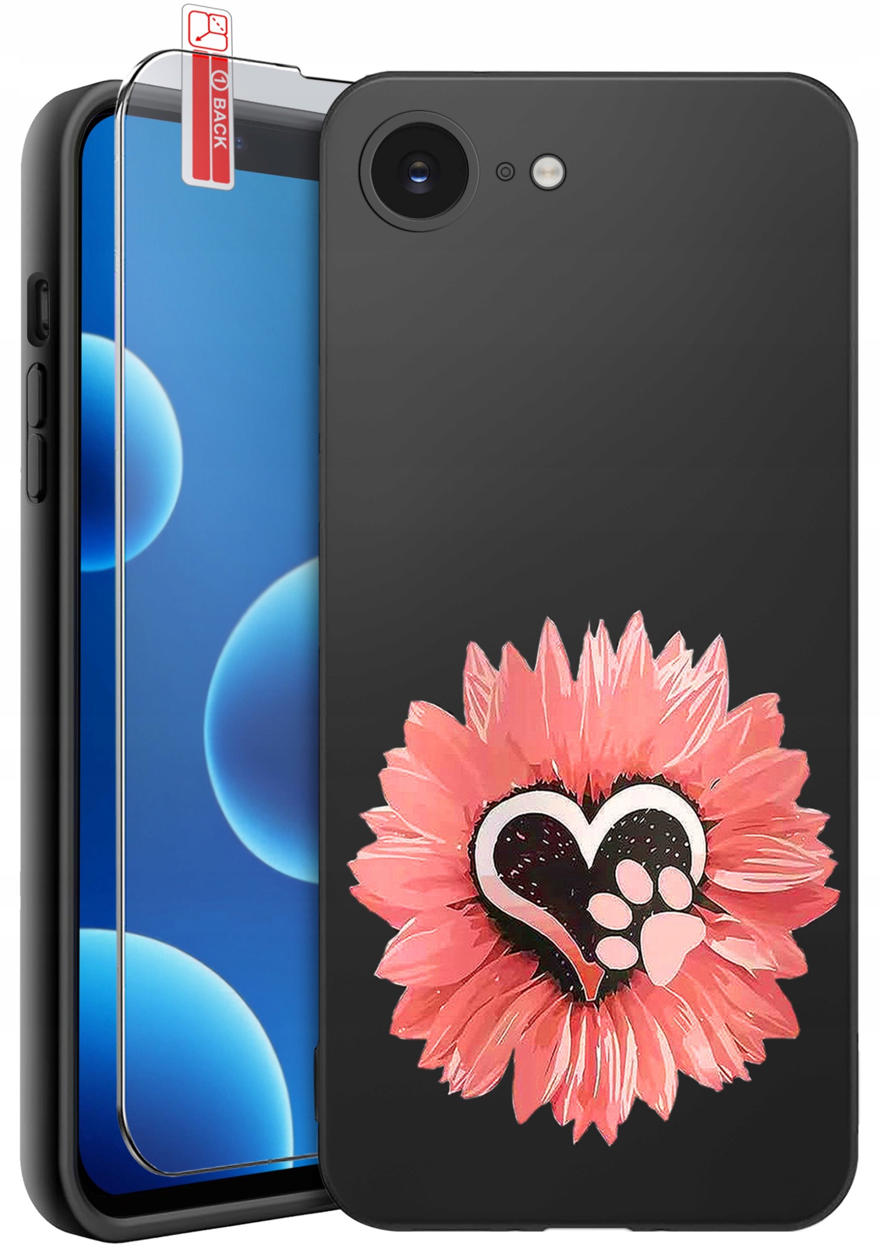 ETUI do iPhone 16e | WZORY | SILIKONOWE MATT CASE + SZKŁO 9H