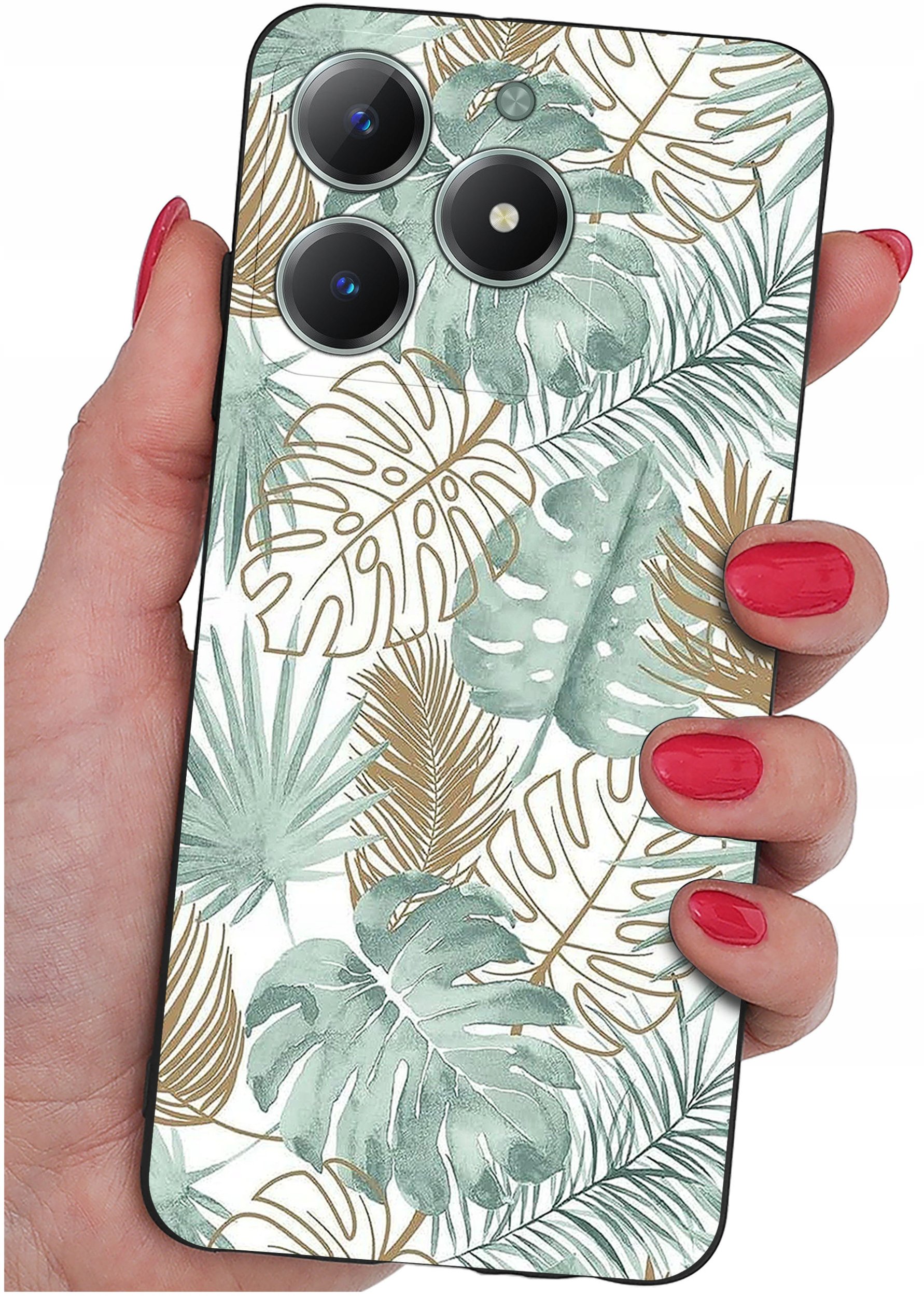 Etui do Realme C61 | C63 WZORY |SILIKONOWE MATT CASE + SZKŁO 9H